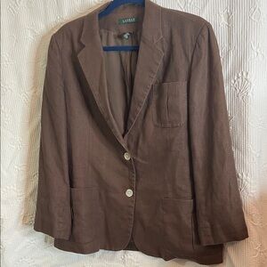 Lauren Ralph Lauren Chocolate Brown Blazer